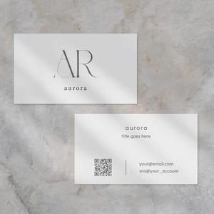 Minimal Business Card Template | Editable in Canva | Modern Simple Design | Instant Download