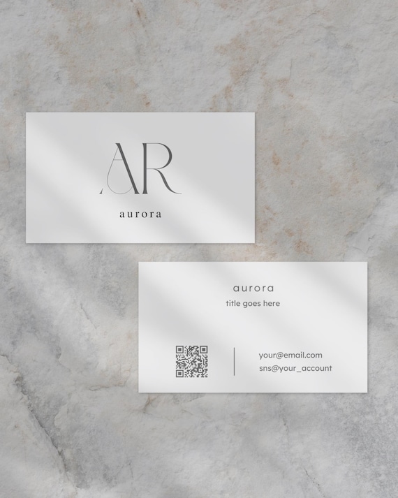 Minimal Business Card Template | Editable in Canva | Modern Simple Design | Instant Download