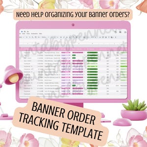 Banner Order Tracking Template | Fully Editable Google Sheets | Digital Download