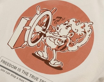 Vintage Pirate Anime Graphic Tee – Retro Freedom Design