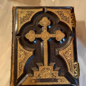 A True Treasure: Exquisite 1880 Antique Holy Bible with Ornate Victorian Binding