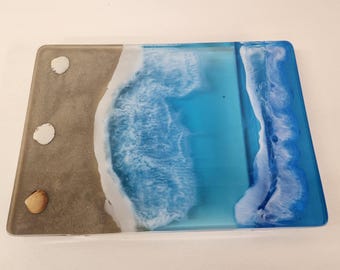 HANDMADE Large Decorative Tray - Beach