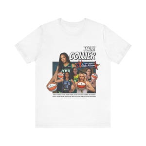 Koszulka unisex WNBA All-Star 2025 Team Collier | Gadżety Paige Bueckers | Koszulka do koszykówki dla kobiet | Styl na mecz | Gadżety WNBA