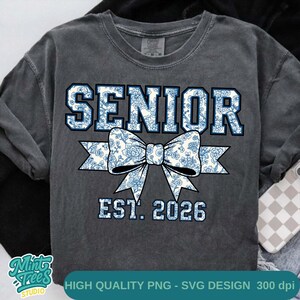 Senior 2026 PNG: Floral Graduation Sublimation Design (Digital Download)