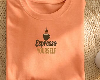 T-shirt expresso couleurs confort, chemise expresso, cadeau café amusant, chemise amateur de café tendance, t-shirt amateur de café, t-shirt café