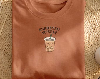T-shirt expresso couleurs confort, chemise expresso, cadeau café amusant, chemise tendance amateur de café, t-shirt amateur de café, t-shirt café