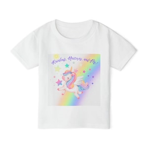 Toddler T-shirt.  Rainbow Unicorn, Cute Kids Tee, Birthday Gift, Preschool Outfit, Magical Unicorn Apparel