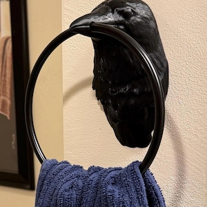Raven Head Towel Ring