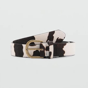 Hair On Leather Belt, Handmade Leather Accessory, Brown & White Belt, Leather Cowboy Belt, Western Belt, Gift For Him, Cowhide Leather Belt
