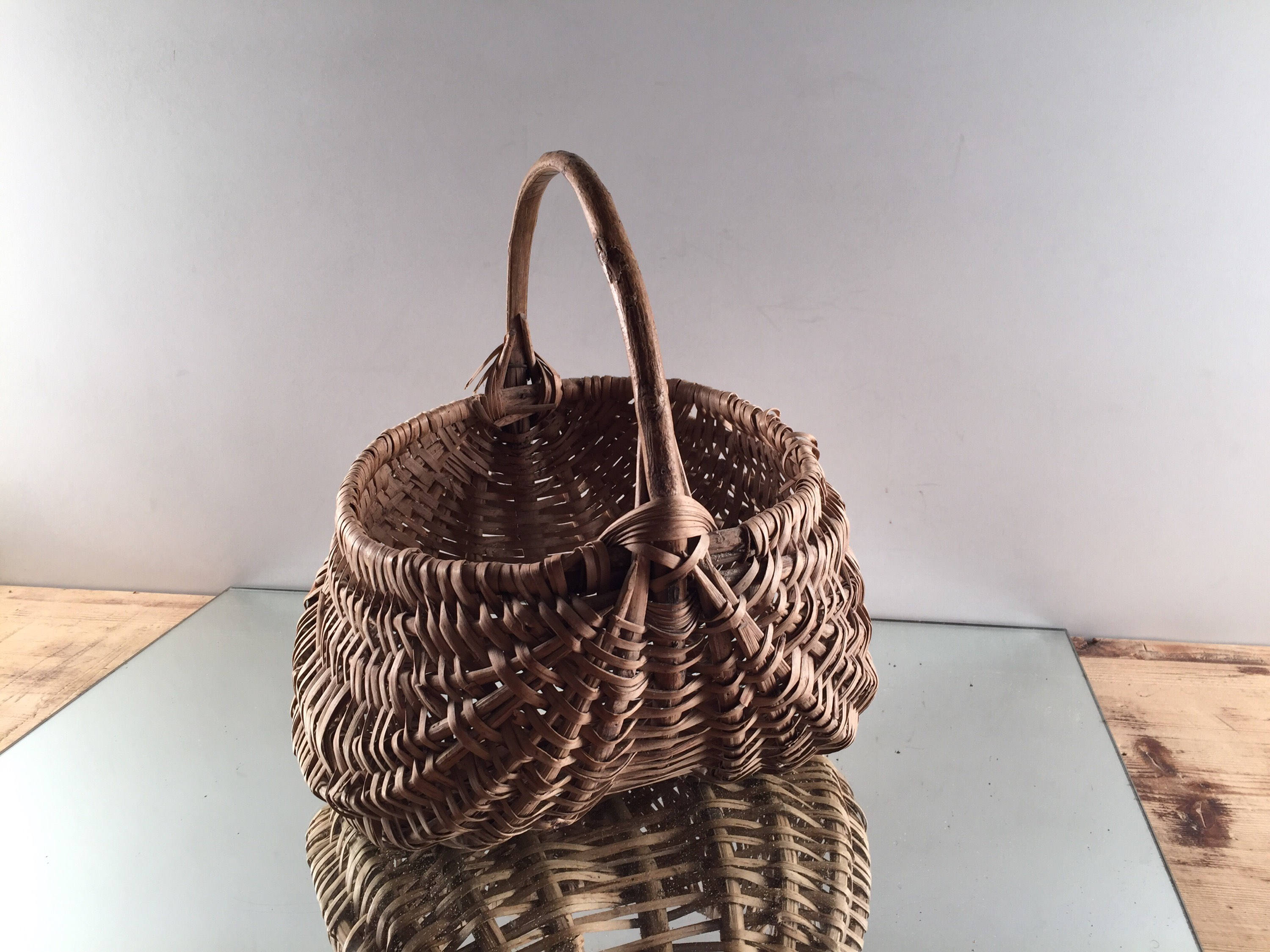 Rustic Antique Basket Country Home Decor Easter basket Etsy