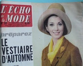 Vintage Advertisement, 1963 Fashion Magazine, French L'Echo de la Mode, Sixties Journal, 60s Vintage Magazine, Black and White ads