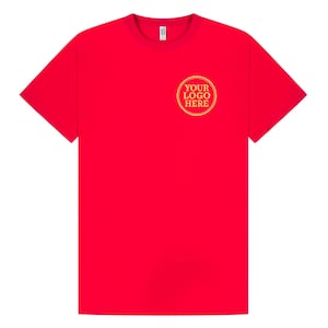 100x Embroidered Tee Shirt available in 6 Colours, Sizes XS - 5XL - Free Set-up!
