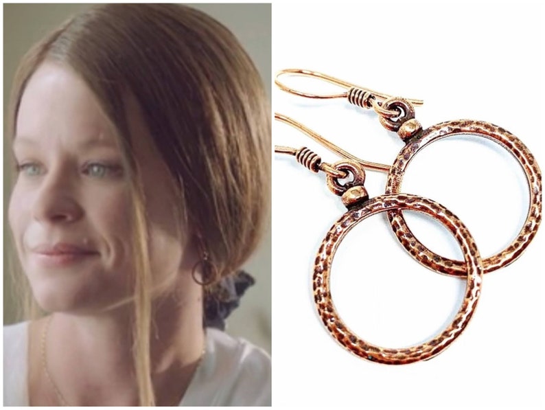 Copper Hoops . Earrings . Worn on Amber Brown and The Gabby Petito Story image 3