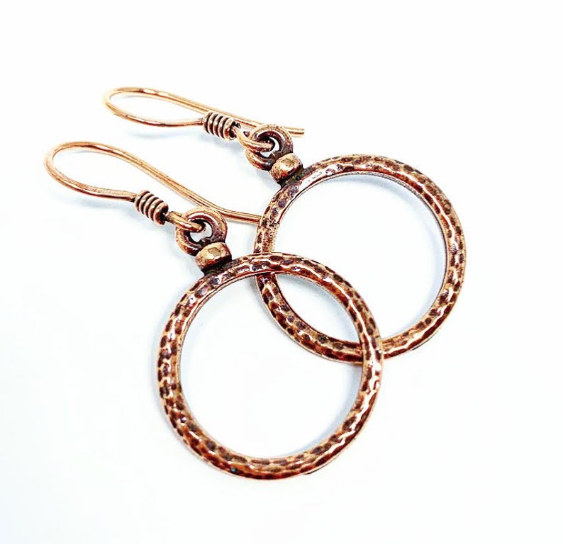 Copper Hoops . Earrings . Worn on Amber Brown and The Gabby Petito Story image 1