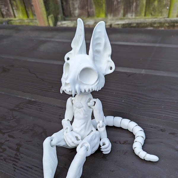 Spooky Skeleton Dog Flexi Printed Skully Doll - Licensed UK Seller