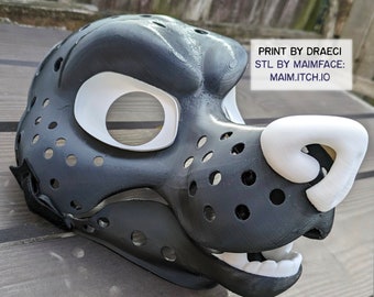 Angry Snarling Toony Canine - 3D Printed Fursuit Dog Wolf Head Blank Complete Headbase  Kit - Moving Jaw, Eyes, Teeth, Nose