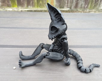 Spooky Skeleton Dog Flexi Printed Skully Doll - Licensed UK Seller