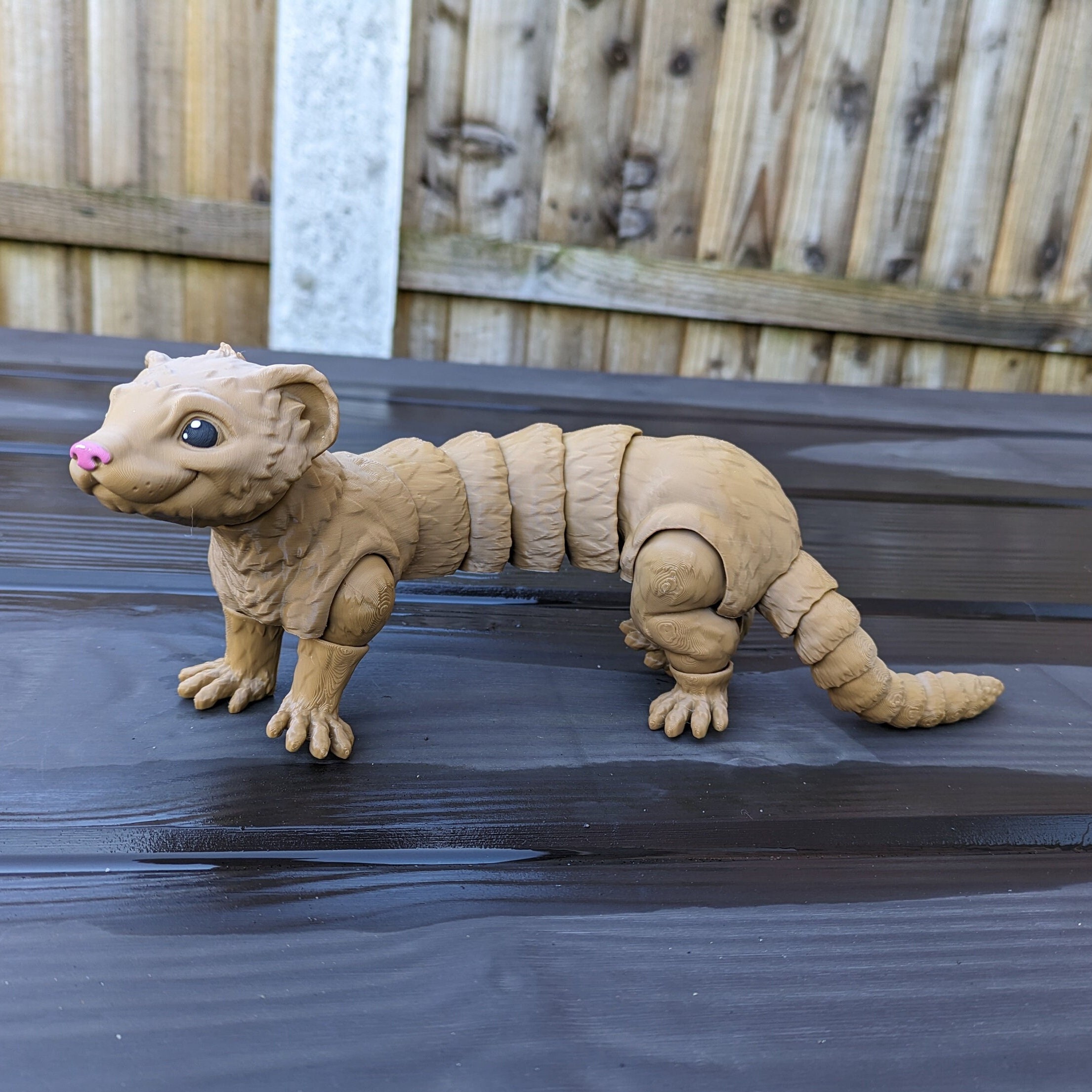 thumbnail image 2 of Buy Articulated Ferret Sensory Pet Ferret 3d Printed Animal Cute Little Statue Online In India 2 of 12