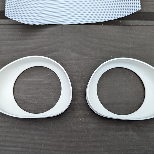 Fursuit Eye blanks and blank Mesh (pair) - 3D Printed - Custom Size (Design: Rounded Dragon)