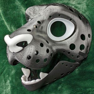 ライオンネコ科 - 3Dプリントファースーツ大型猫ヘッドブランクコンプリートヘッドベースキット - 動く顎、目、歯、鼻