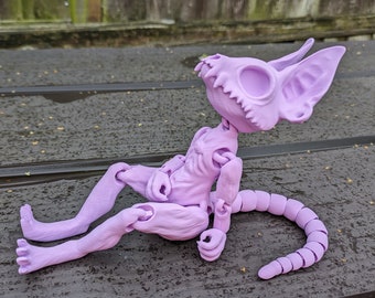 Spooky Skeleton Sphynx Cat Style Flexi Imprimé Skully Doll - Vendeur britannique sous licence