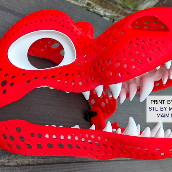 Long boi Eastern Style Lung Dragon - 3D Printed Fursuit Head Blank Complete Kit - Moving Jaw, Eyes, Teeth