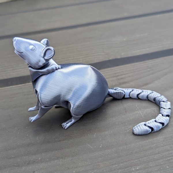 Articulated Rat Flexi Print Toy - Licensed Seller