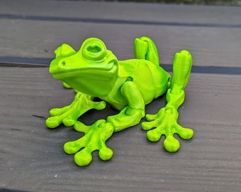 Articulated 3D Printed Flex Tree Frog - Stim Fidget Toy - Licensed Seller