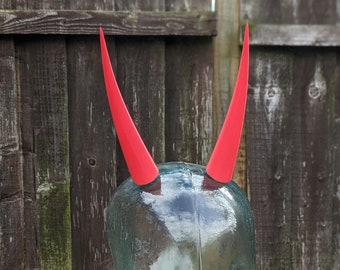 Blood Devil Horns Pair (Long) - Power Cosplay - Clip or Sew into Wig