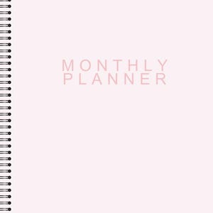 Pink Digital Planner | Undated Monthly Planner for GoodNotes and iPad | Aesthetic Minimal PDF with Notes & Goals Section