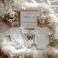 Twin Pregnancy Baby Reveal Announcement Neutral Twins Baby Reveal Digital Gender Reveal Canva Template Social Media Twin