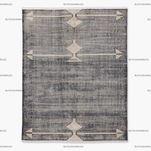 10x14 Hand-Knotted Luma Black Woollen Area Rug  New Zealand Woolen Rug Thick Pile Soft Knotted Large Area Rugs Bedroom Rug Office Rugs