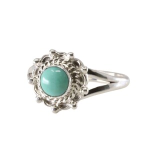Navajo Sterling Silver Turquoise Ring By Letricia Largo