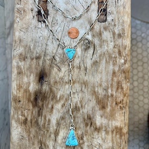 Sterling Silver Turquoise Necklace By Charlene Yazzie