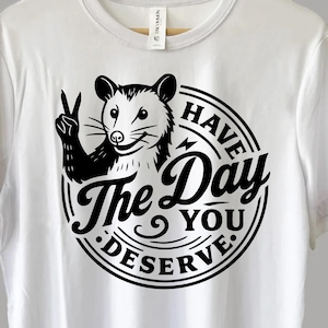 Funny Possum Peace Sign SVG: Snarky Retro Animal Design (Digital Download