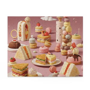 Delicious Dessert Puzzle, Sweet Treats 120/252/500-Piece Jigsaw, Fun for Ages 8+, Bakery Enthusiast Gift, Family Game Night