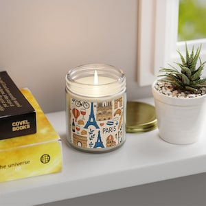 Paris-Themed Scented Candles | Travel Gift, Home Décor, Relaxation Candle, Aromatherapy, Handmade