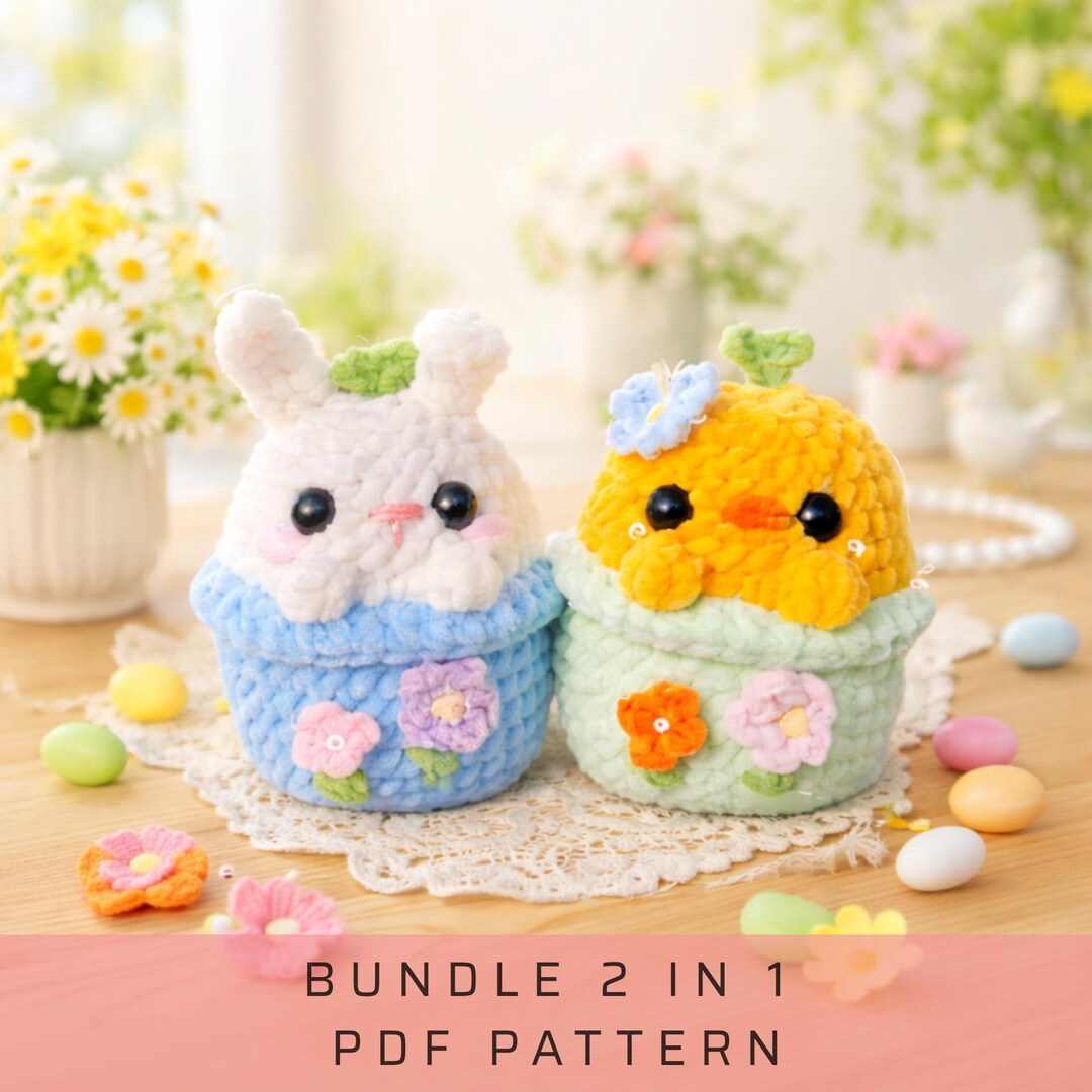 2in Start Pattern 2in 1 Bundle Crochet Pattern | Amigurumi Animal Easter PDF | Beginner ...