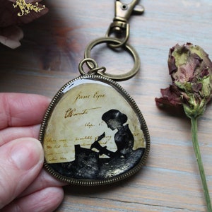 Handmade Brontë Sisters Keyring, Charlotte Brontë Jane Eyre quote, Bookish Literary Gift