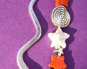 Bookmark, Silver with Star Dangle
