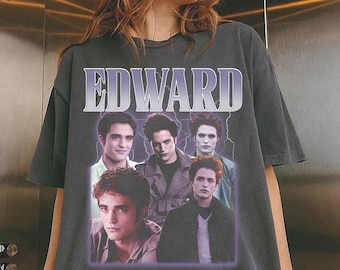 Retro Edward Cullen T-Shirt, Edward Cullen Comfort Farben Hemd, Twilight Saga Film Retro Grafik T-Shirt, Edward Cullen Vintage T-Shirt