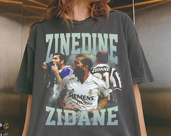 Retro Zinedine Zidane T-Shirt, Zinedine Zidane Comfort Farben Shirt, Zinedine Zidane Retro Grafik T-Shirt, Zinedine Zidane Fan Vintage T-Shirt
