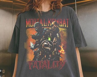 Retro Mortal Kombat TShirt, Fatality Mortal Kombat Comfort Colors Shirt, Mortal Kombat Retro Graphic Tee, Mortal Kombat Game Vintage T-Shirt