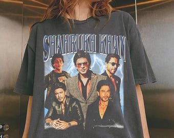 Retro Shahrukh Khan T-Shirt, Retro Shahrukh Khan Comfort Farben Shirt, Shahrukh Khan Retro Grafik-T-Shirt, Shahrukh Khan Vintage T-Shirt