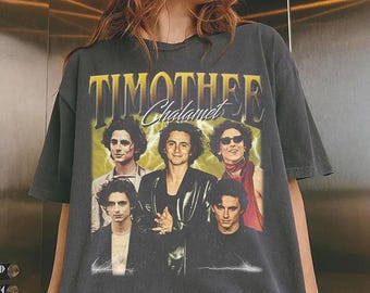 Retro Timothee Chalamet T-Shirt, Retro Timothee Chalamet Comfort Farben Shirt, Timothee Chalamet Retro Grafik-T-Shirt, Timothee Chalamet T-Shirt