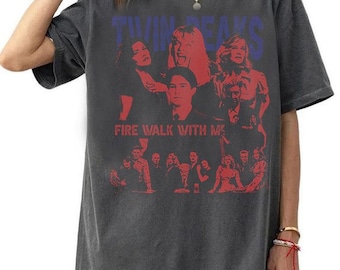 Retro Twin Peaks T-Shirt, Twin Peaks Comfort Farben Shirt, Twin Peaks Retro Grafik-T-Shirt, Twin Peaks Film Vintage T-Shirt