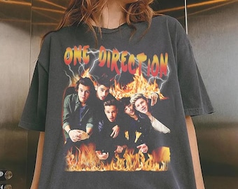 Retro One Direction T-Shirt, One Direction Komfort Farben Shirt, One Direction Retro Grafik T-Shirt, One Direction Vintage T-Shirt