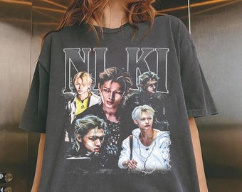 Retro Ni-ki Kpop Musik-T-Shirt, Retro Ni-ki Comfort Farben Hemd, Ni-ki Kpop Grafik-T-Shirt, Ni-ki Musik Kpop Vintage T-Shirt