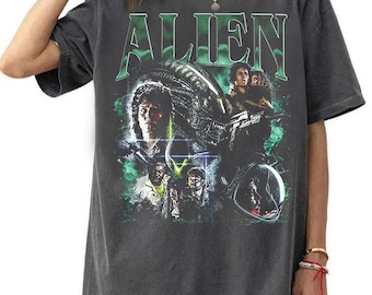 Retro Alien 1979 T-Shirt, Alien Film Komfort Farben Shirt, Alien Retro Grafik T-Shirt, Alien Film Vintage T-Shirt