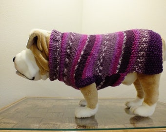 SALE English Bulldog hand knit sweater 18'' favorite
